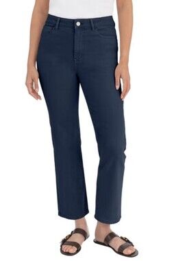 NWT BlankNYC High Rise Straight Leg Ankle Pants Blue Women's Size 8 (29)
